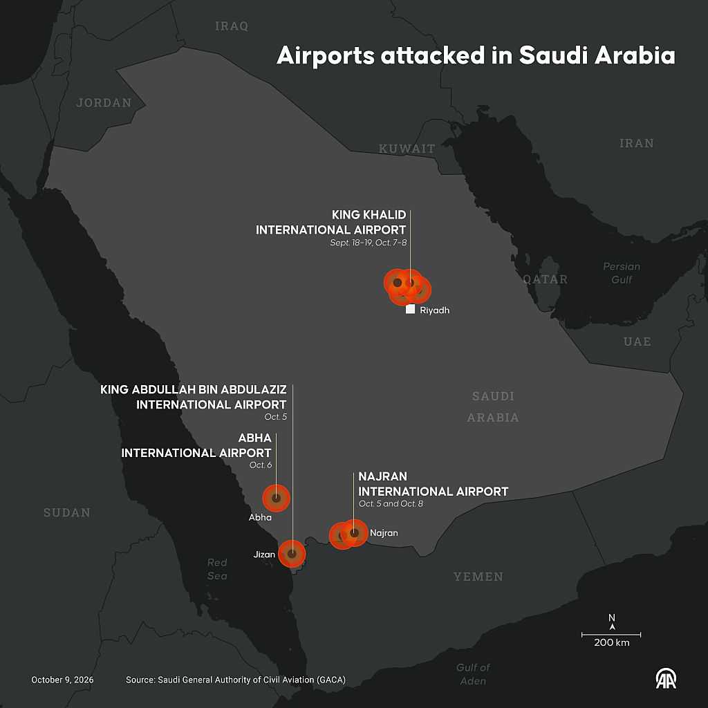 Passenger terminal at Saudi Arabian capital's airport is struck again, a day after 12 were killed — WESH 2 Orlando, Clermont Community news