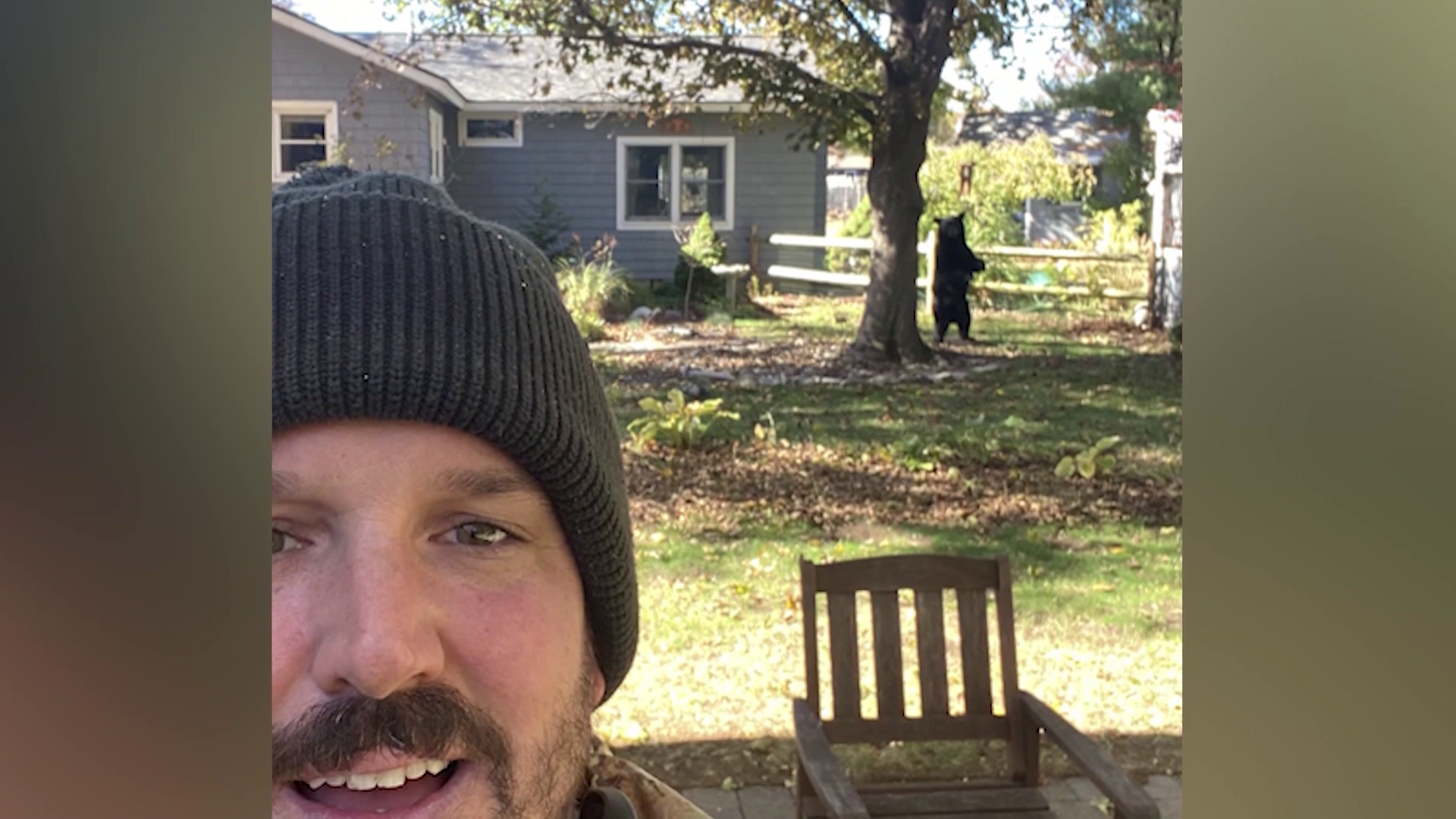 'Big, furry pillow lounging next to that tree': Man snaps selfie with black bear — WESH 2 Orlando, Clermont Schools news