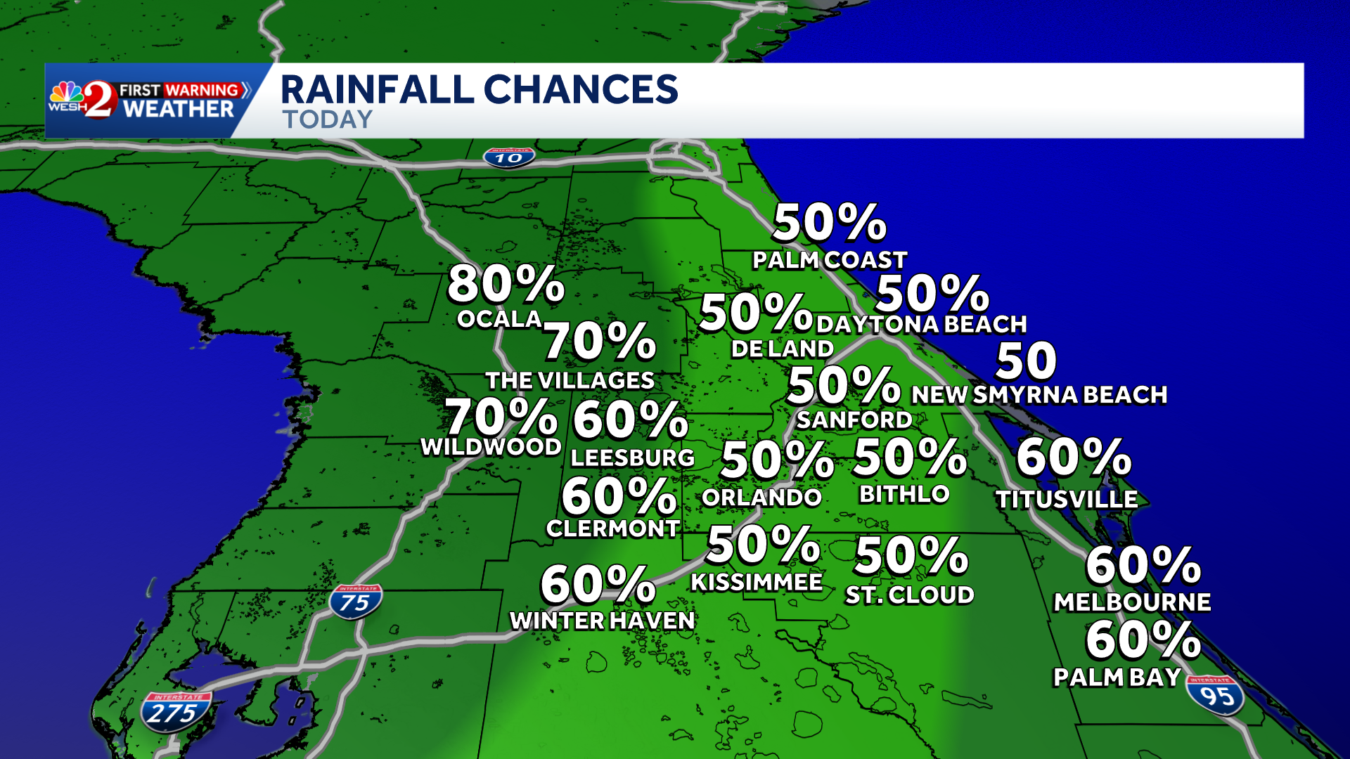 Storms moving through Central Florida, flooding possible — WESH 2 Orlando