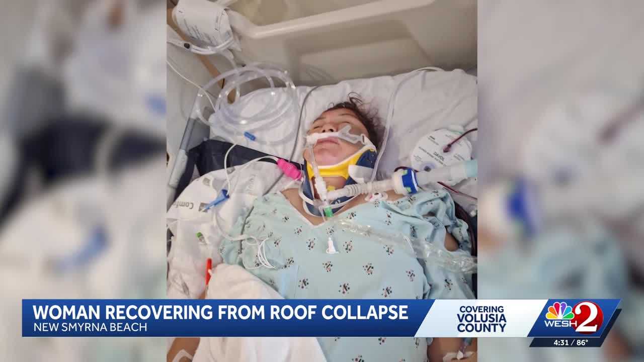 Mother of 2 recovering after roof collapse in New Smyrna Beach — WESH 2 Local Orlando, Clermont Community news