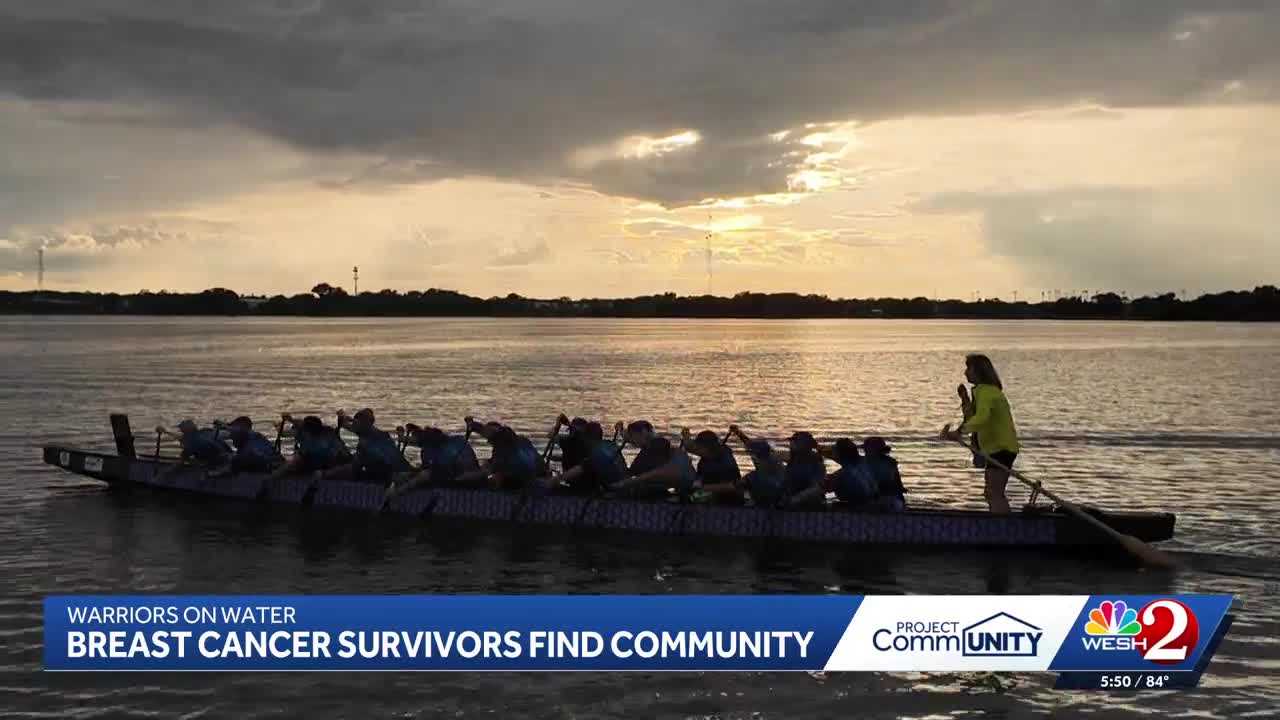 Breast cancer survivors find strength and sisterhood on Orlando dragon rowing team — WESH 2 Orlando, Clermont Sports news