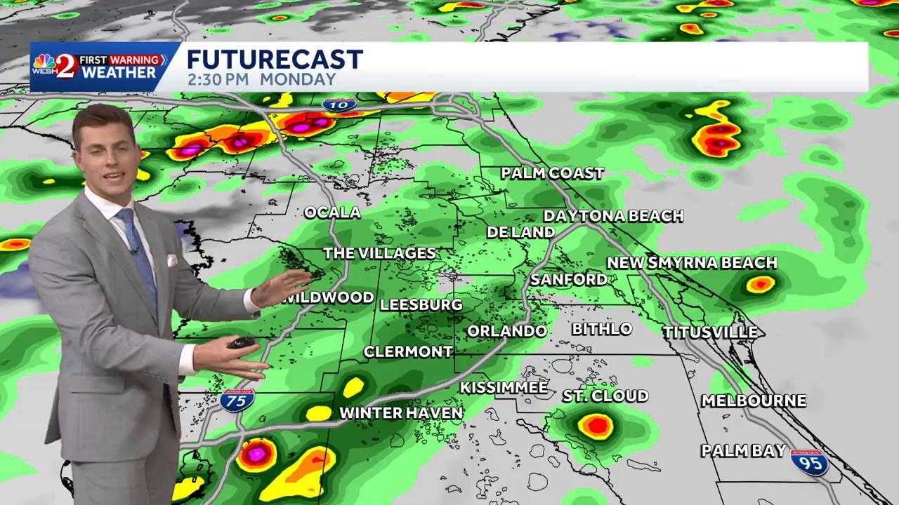 Orlando Weather: High coverage of rain continues into the work week — WESH 2 Orlando, Clermont Community news