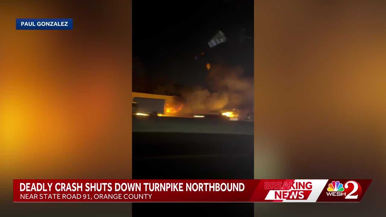 Six killed in fiery crash on Florida’s Turnpike in Orange County, troopers say — WESH 2 Orlando, Clermont Community news