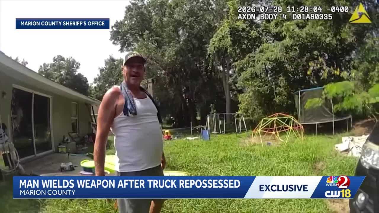 Florida man accused of wielding weapon after truck repossessed — WESH 2 Orlando, Clermont Community news
