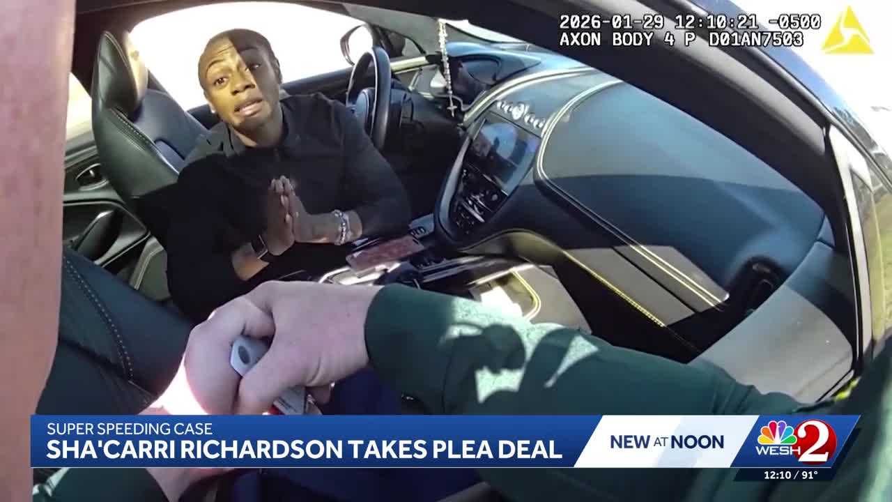 Olympic track star Sha'Carri Richardson takes plea deal in Florida super-speeder case — WESH 2 Local Orlando, Clermont Community news