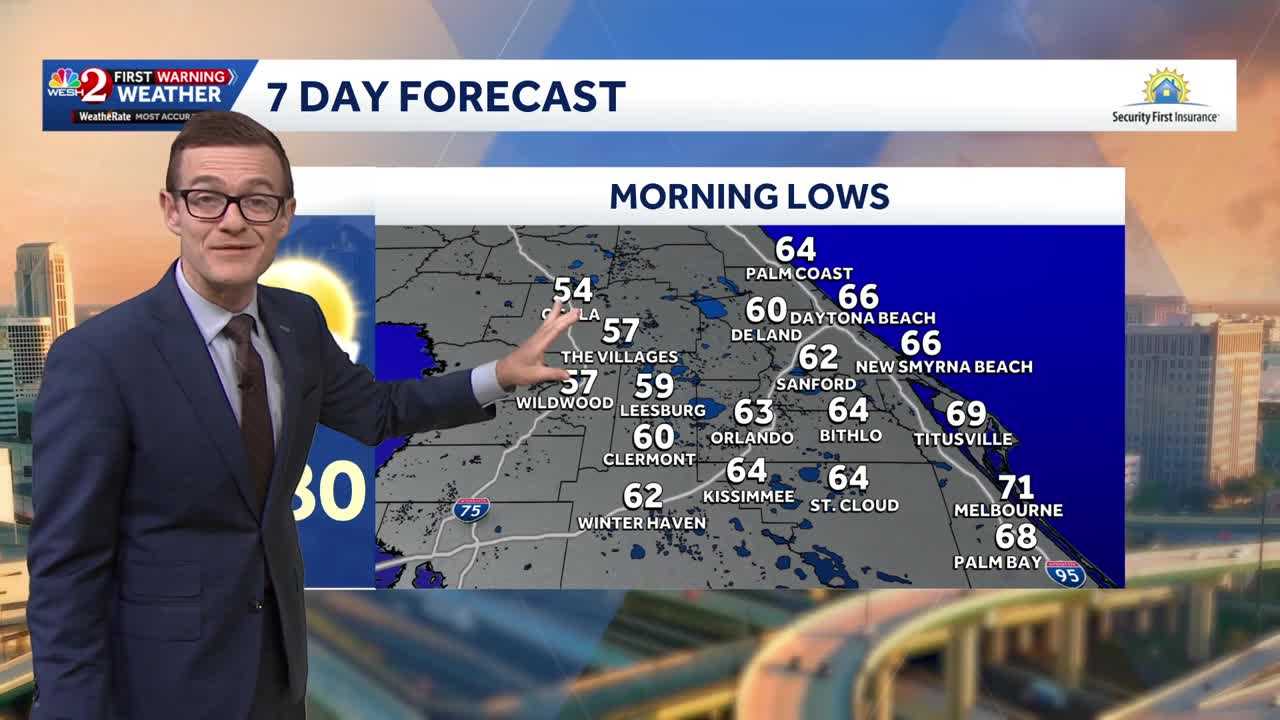 Central Florida to see cooler mornings this week — WESH 2 Orlando, Clermont Community news